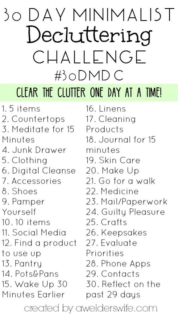 Get Minimal in 30 Days: A Declutter Challenge
